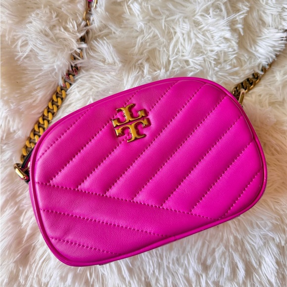 Tory Burch Handbags - Tory Burch Kira crazy pink Quilted Crossbody Bag